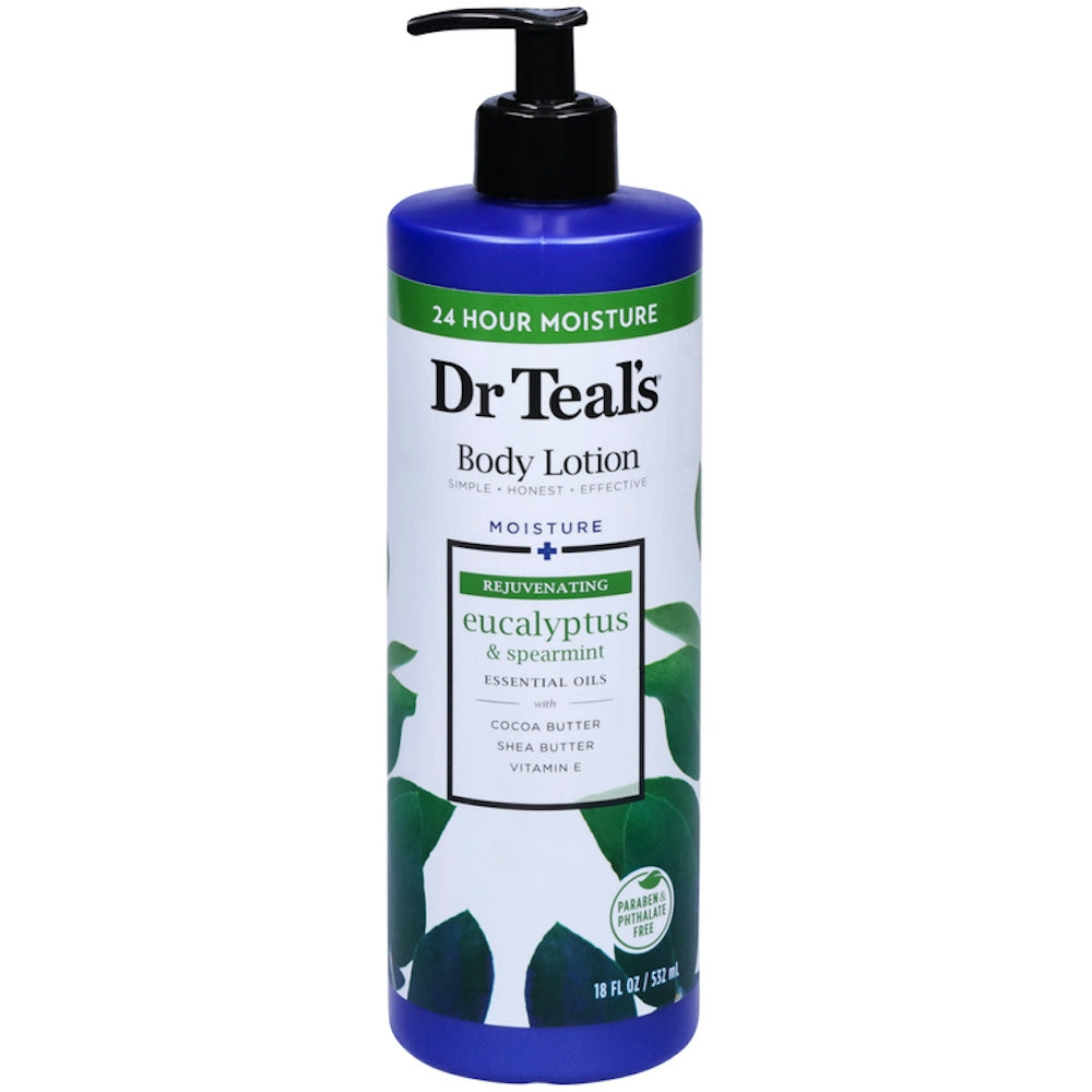 Dr Teal's Moisture + Rejuvenating Eucalyptus & Spearmint Body Lotion, 18 Oz