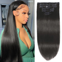 Load image into Gallery viewer, VIP Clip Extensions / Silky Straight 18" (140 g) - ClipeX System

