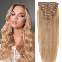 Load image into Gallery viewer, VIP Clip Extensions / Silky Straight 18" (140 g) - ClipeX System
