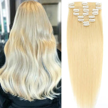 Load image into Gallery viewer, VIP Clip Extensions / Silky Straight 18" (140 g) - ClipeX System
