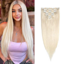 Load image into Gallery viewer, VIP Clip Extensions / Silky Straight 18" (140 g) - ClipeX System
