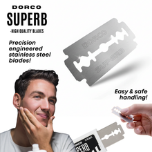 Load image into Gallery viewer, Dorco Superb Premium Blade Display, 10 Count Razor Blade Replacement Packs
