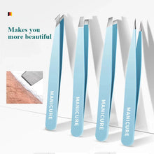 Load image into Gallery viewer, Stainless Steel Slanted Eyebrow Tweezers - 4Pcs

