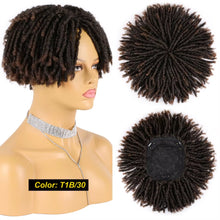 Load image into Gallery viewer, Synthetic Dreadlock Hair Topper Clip in Braided Half Wigs Locs Braided Wig Soft Short Wig Dreads for Men Women
