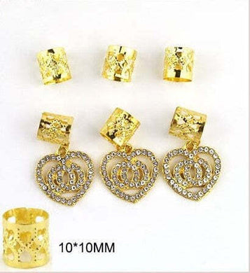 AB Heart Design Hair Ring