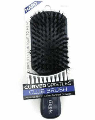 Annie Club Curved Bristle Brush Black - Hard