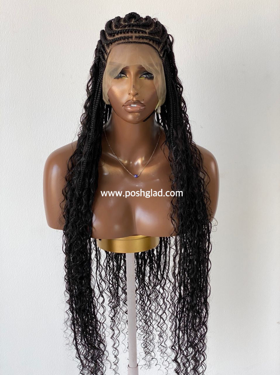 Glueless French Braid Bohemian Cornrow Wig - Dash