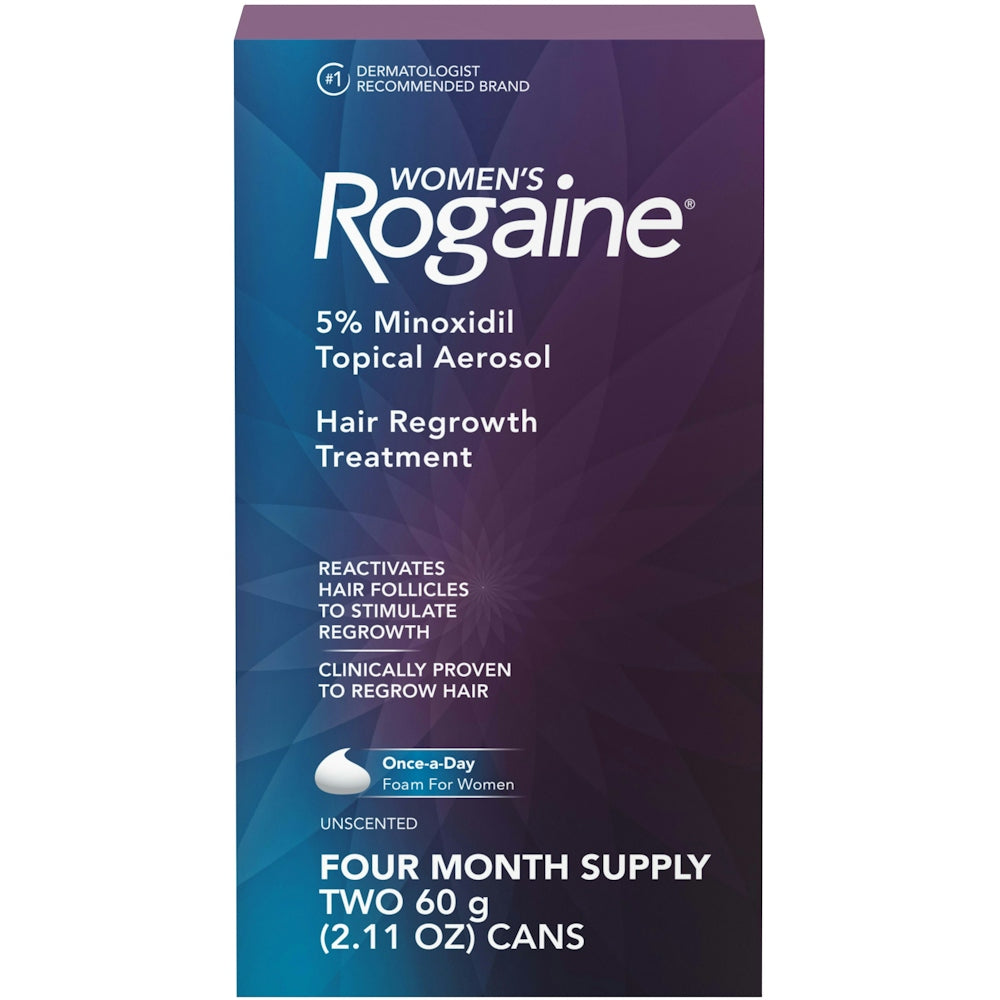 Rogaine Women's 5% Minoxidil Foam For Hair Thinning And Loss, Topical Treatment