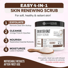 Load image into Gallery viewer, Premium Coconut Body Scrub Set - Large 16Oz Dead Sea Salt Body Scrub with Infused Essential Oils &amp; Nutrients, Includes Wooden Spoon, Loofah &amp; Oatmeal Exfoliating Bar Soap
