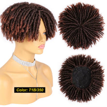 Load image into Gallery viewer, Synthetic Dreadlock Hair Topper Clip in Braided Half Wigs Locs Braided Wig Soft Short Wig Dreads for Men Women
