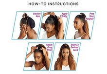 Load image into Gallery viewer, Instant Updown Halfwig Pony - IUD 6 4 Style in 1 Half Wig and Pony Drawstring (2 DARKBROWN)

