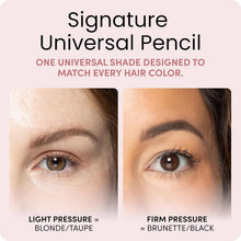 Load image into Gallery viewer, Universal Eyebrow Pencil – Dual-Ended Design with Precision Tip &amp; Spoolie, Matte Finish, Waterproof, Easy to Use, Vegan &amp; Cruelty-Free for Perfectly Defined Brows
