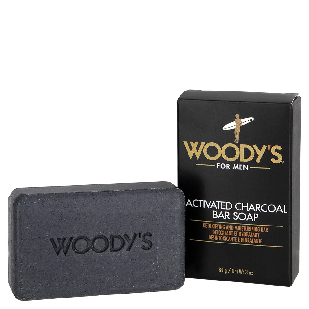 Woody's For Men Activated Charcoal Bar Soap