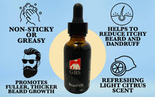 Load image into Gallery viewer, GBS BEARD OIL WITH JOJOBA + GRAPESEED OIL -  1oz
