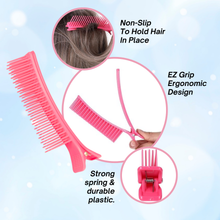 Load image into Gallery viewer, Annie Sectioning Comb Grip Clip, 2 Count, Pink &amp; Purple
