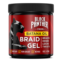 Load image into Gallery viewer, Black Panther Strong Batana Oil 2 -N -1 Braid Gel, 16 oz
