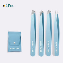 Load image into Gallery viewer, Stainless Steel Slanted Eyebrow Tweezers - 4Pcs
