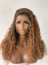 Load image into Gallery viewer, Glueless Wet And Wavy Human Hair Knotless Braid Wig
