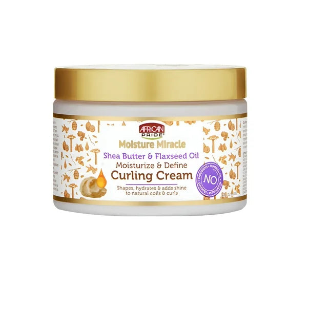 African Pride Moisture Miracle Shea Butter & Flaxseed Oil Curling Cream