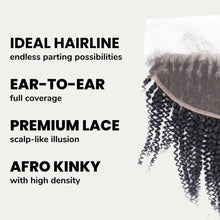 Load image into Gallery viewer, Afro Kinky Curly 13x4 Transparent Lace Human Hair Frontal

