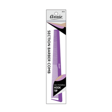Load image into Gallery viewer, Annie Section Barber Comb with Hook Tip, 1 Count, Assorted
