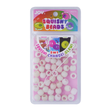 Load image into Gallery viewer, Joy Round Squishy Hair Beads X-Large, 80 Count, UV Glow-in-Dark White
