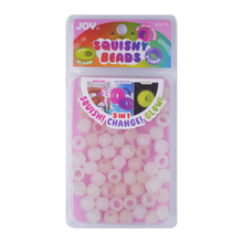 Load image into Gallery viewer, Joy Round Squishy Hair Beads X-Large, 80 Count, UV Glow-in-Dark Clear

