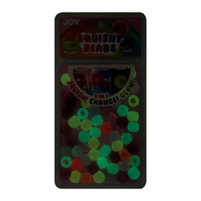 Load image into Gallery viewer, Joy Round Squishy Hair Beads X-Large, 80 Count, UV Glow-in-Dark  Clear Mix
