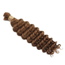 Load image into Gallery viewer, Auburn Deep Wave Bulk 100% Human Braiding Hair

