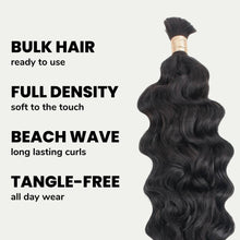 Load image into Gallery viewer, 100% Human Bulk Braiding Hair - Beach Wave
