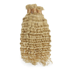 Load image into Gallery viewer, Blonde Deep Wave Bulk 100% Human Braiding Hair
