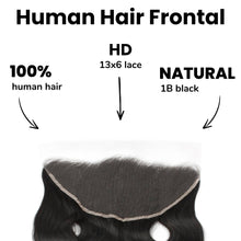 Load image into Gallery viewer, Body Wave 13x6 HD Lace Human Hair Frontal
