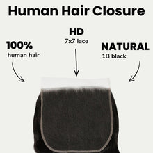 Load image into Gallery viewer, Body Wave 7x7 HD Lace Human Hair Closure
