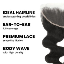 Load image into Gallery viewer, HD Lace Human Hair Frontal - Brazilian Body Wave 13x4
