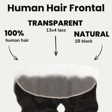 Load image into Gallery viewer, Transparent Lace Human Hair Frontal - Brazilian Body Wave 13x4
