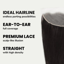 Load image into Gallery viewer, Transparent Lace Human Hair Frontal - Brazilian Straight 13x4
