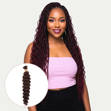 Load image into Gallery viewer, Burgundy Deep Wave Color 99J Bulk 100% Human Braiding Hair
