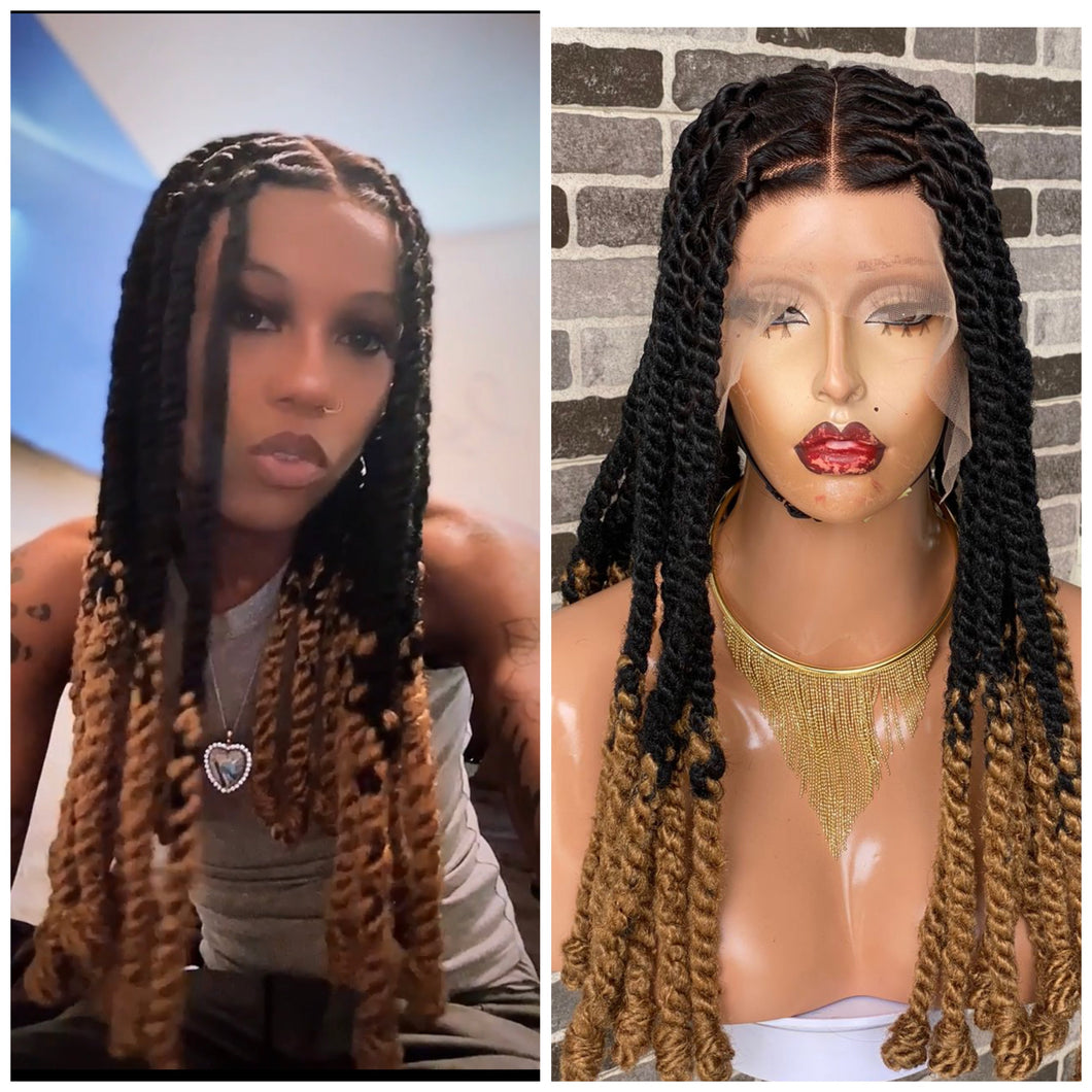 Glueless Twist Faux Locs Wig