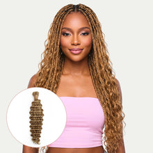 Load image into Gallery viewer, 100% Human Bulk Braiding Hair - Honey Blonde Deep Wave, 27
