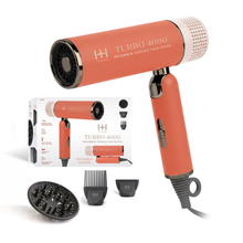 Load image into Gallery viewer, Hot &amp; Hotter Ceramic Turbo 4000 Foldable Hair Dryer, 1 Count, Orange
