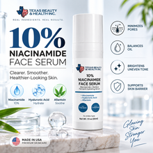 Load image into Gallery viewer, 10% Niacinamide Serum for Glowing, Pore-Minimized Skin | Hydrating Face Serum with Hyaluronic Acid
