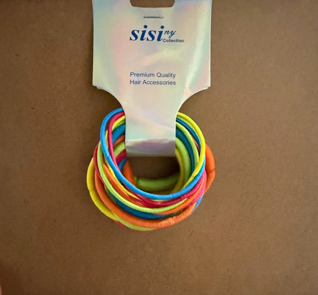 Sisi Elastic Hair Ties, Assorted Sizes