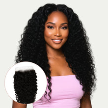 Load image into Gallery viewer, Jerry Curl 4x4 Transparent Lace Human Hair Closure
