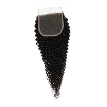 Load image into Gallery viewer, Jerry Curl 4x4 Transparent Lace Human Hair Closure
