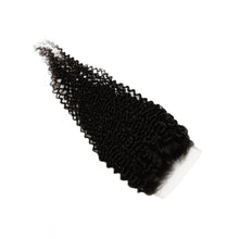 Load image into Gallery viewer, Jerry Curl 4x4 Transparent Lace Human Hair Closure
