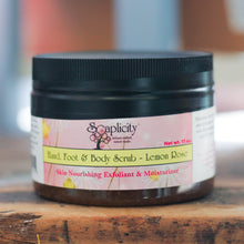 Load image into Gallery viewer, Lemon Rose Hand, Foot &amp; Body Sugar Scrub
