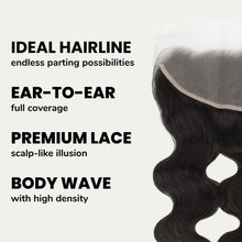 Load image into Gallery viewer, Malaysian Body Wave 13x4 Transparent Lace Human Hair Frontal
