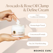 Load image into Gallery viewer, Bounce Curl Avocado &amp; Rose Oil Clump &amp; Define Cream
