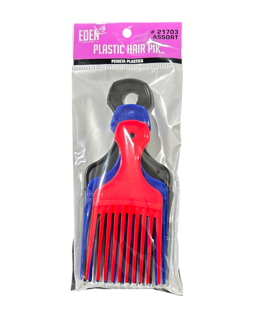Eden Plastic Hair Pik 3pcs - 1pk