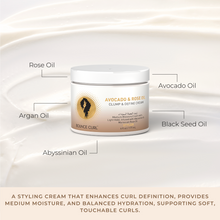 Load image into Gallery viewer, Bounce Curl Avocado &amp; Rose Oil Clump &amp; Define Cream
